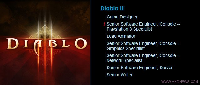 Blizzard招聘一名遊戲設計師來開發PS3版《Diablo3》?